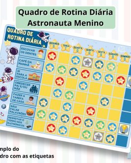 Quadro de Rotina Diária - Astronauta Menino