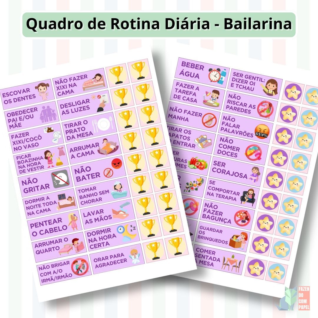 Quadro de Rotina Diária - Bailarina - Imagem 4