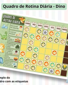 Quadro da Rotina Diária - Dino