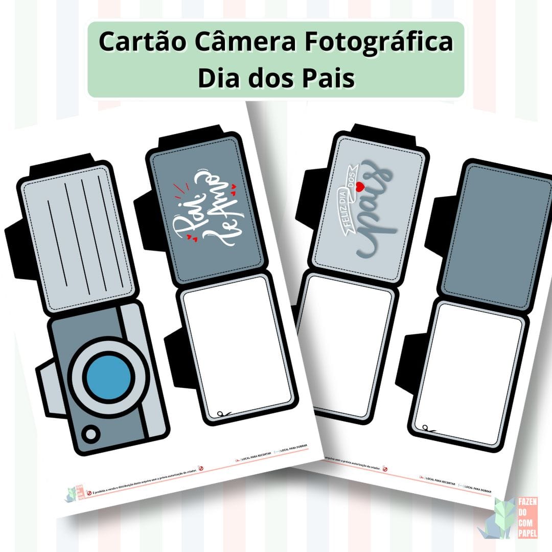 Cartão Câmera Fotográfica Dia dos Pais
