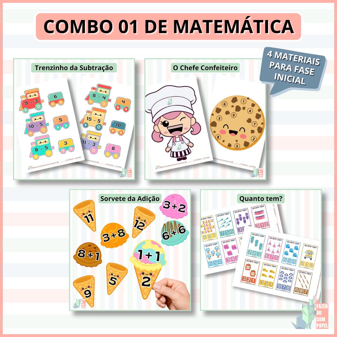 Combo 01 de Matemática