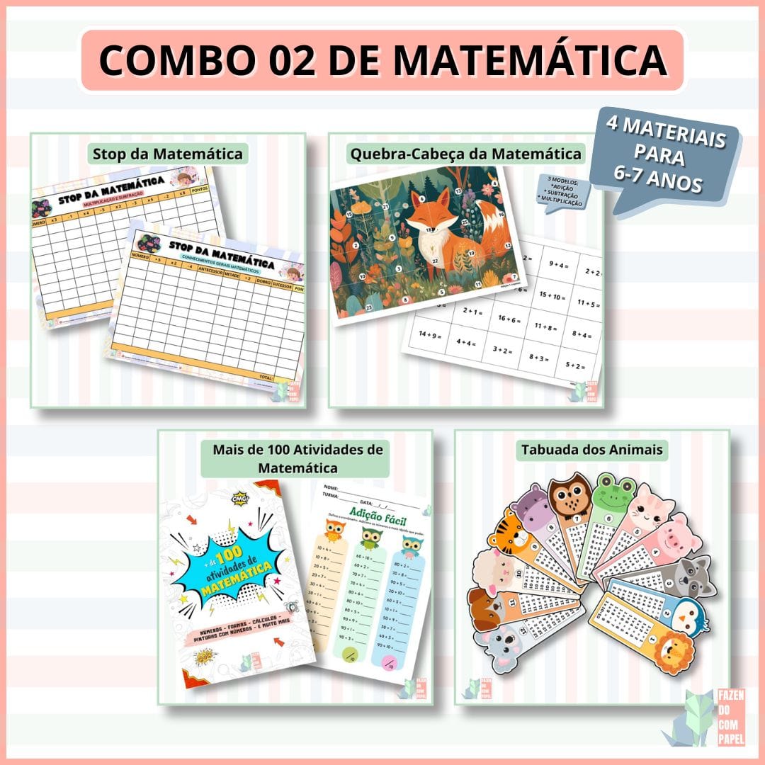 Combo 02 de Matemática