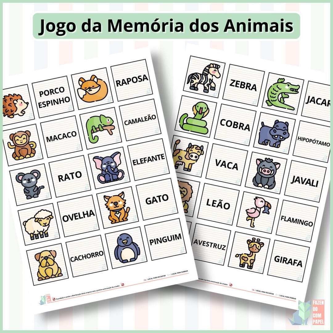 Jogo da Memória dos Animais - Imagem 3