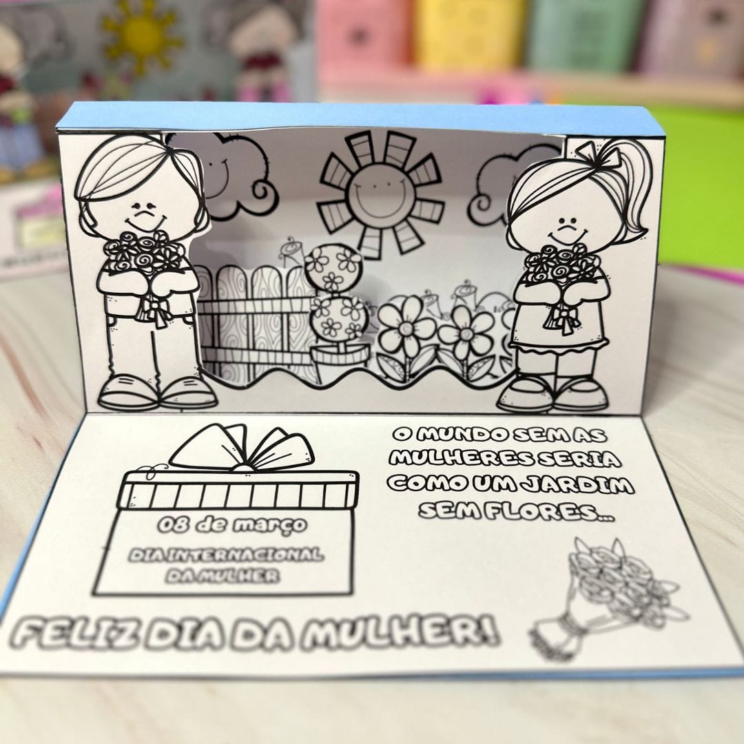 Cartão Jardim 3D Dia da Mulher - Imagem 4