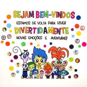 Painel de Volta às Aulas Divertidamente