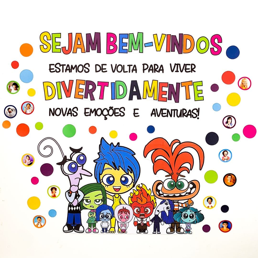 Painel de Volta às Aulas Divertidamente