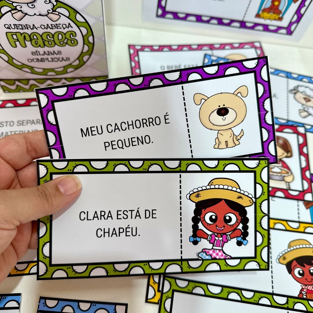 Quebra-cabeça das Frases Sílabas Complexas - Imagem 7