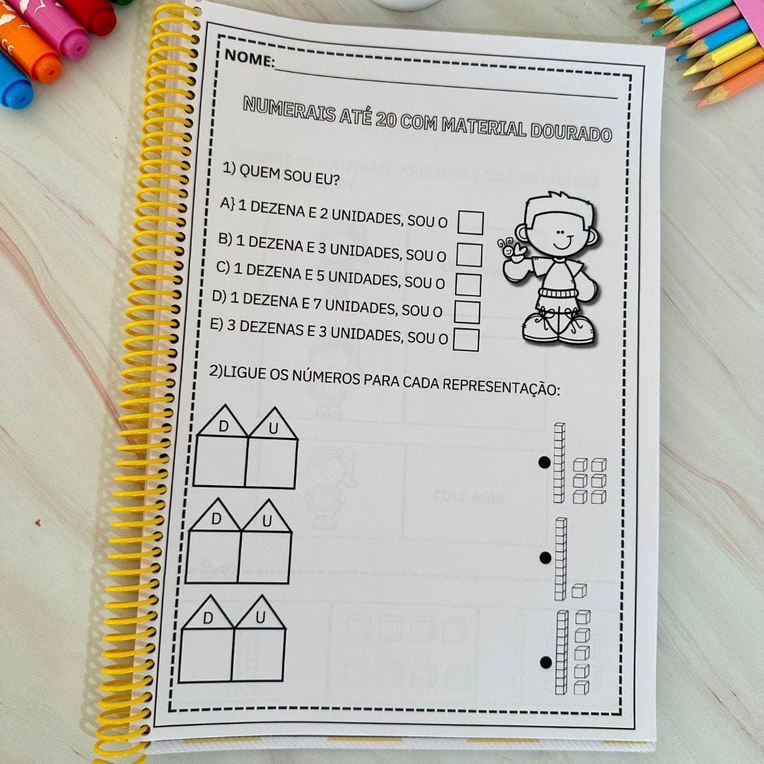 Apostila Numerais Material Dourado - Imagem 2