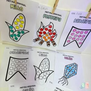 Pintura Sensorial Festa Junina
