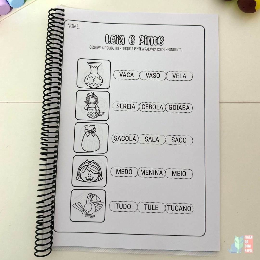 Leia e Pinte - Sílabas Simples - Imagem 2