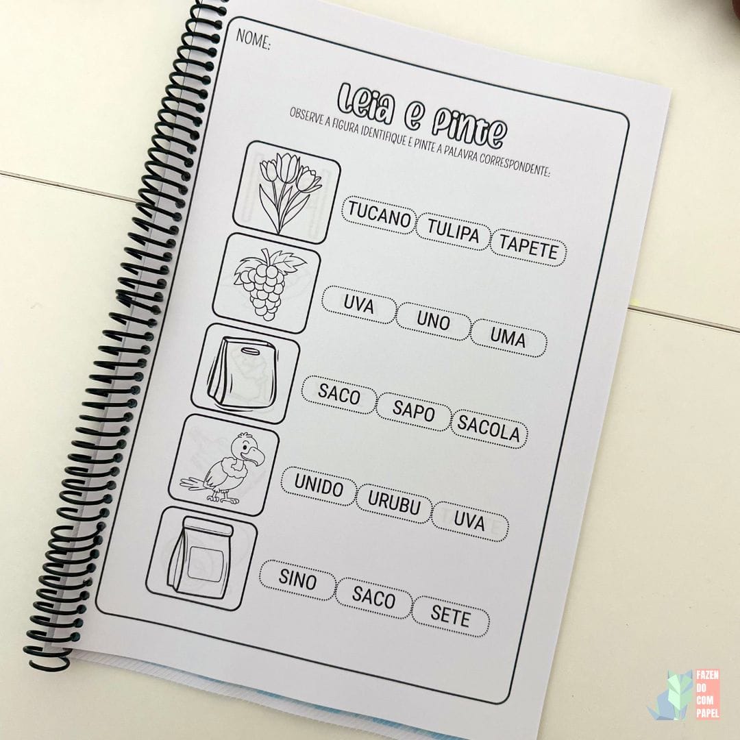 Leia e Pinte - Sílabas Simples - Imagem 3