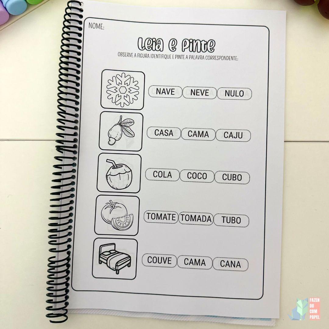 Leia e Pinte - Sílabas Simples - Imagem 4
