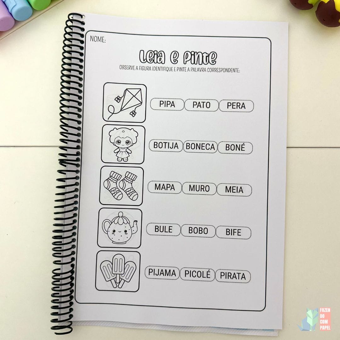 Leia e Pinte - Sílabas Simples - Imagem 5