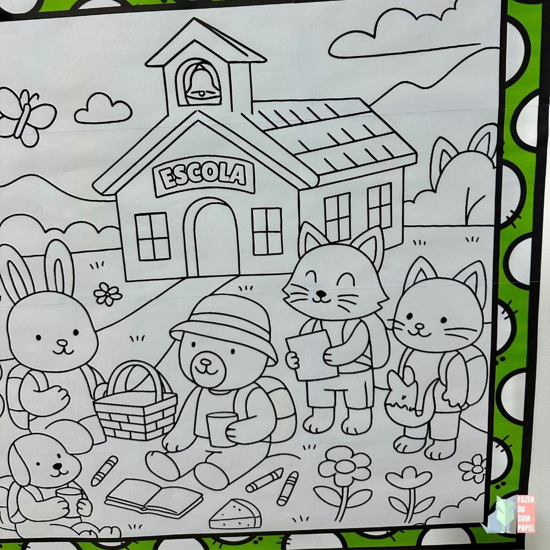 Painel para Colorir Volta às Aulas - Imagem 4