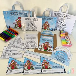 Kit Capas de Atividades Casinha de Natal