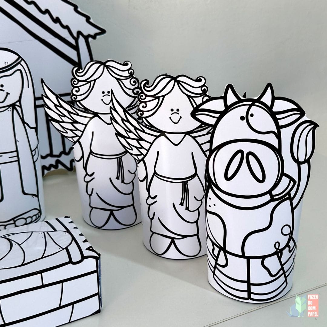 Presépio 3D para Colorir - Imagem 4