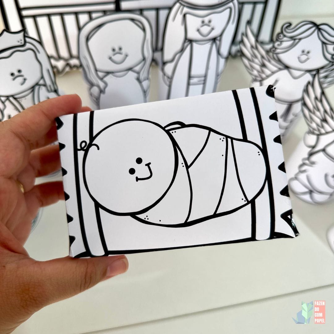 Presépio 3D para Colorir - Imagem 5