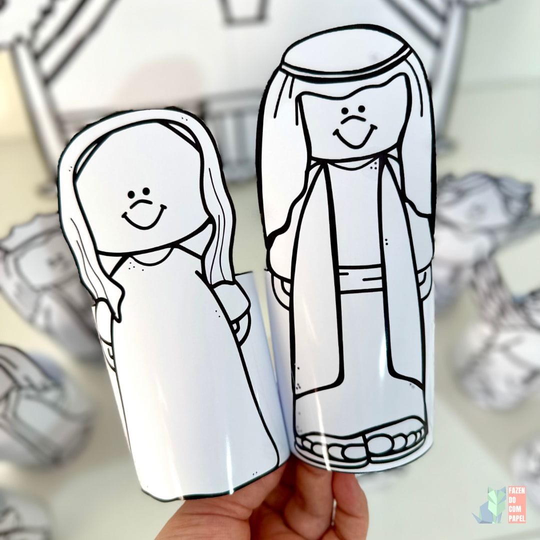 Presépio 3D para Colorir - Imagem 6