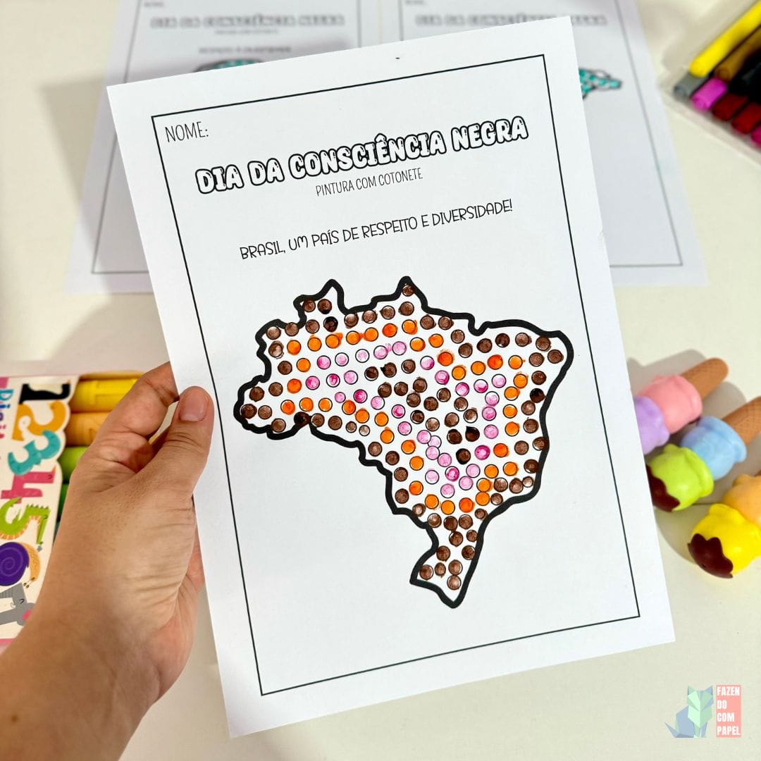 Pintura Cotonete Consciência Negra - Imagem 2