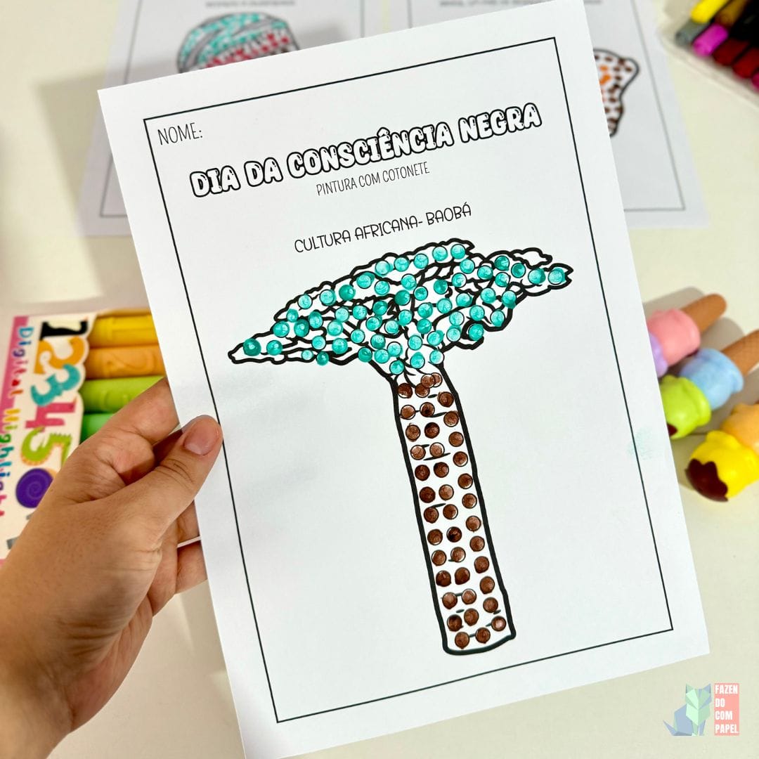 Pintura Cotonete Consciência Negra - Imagem 4