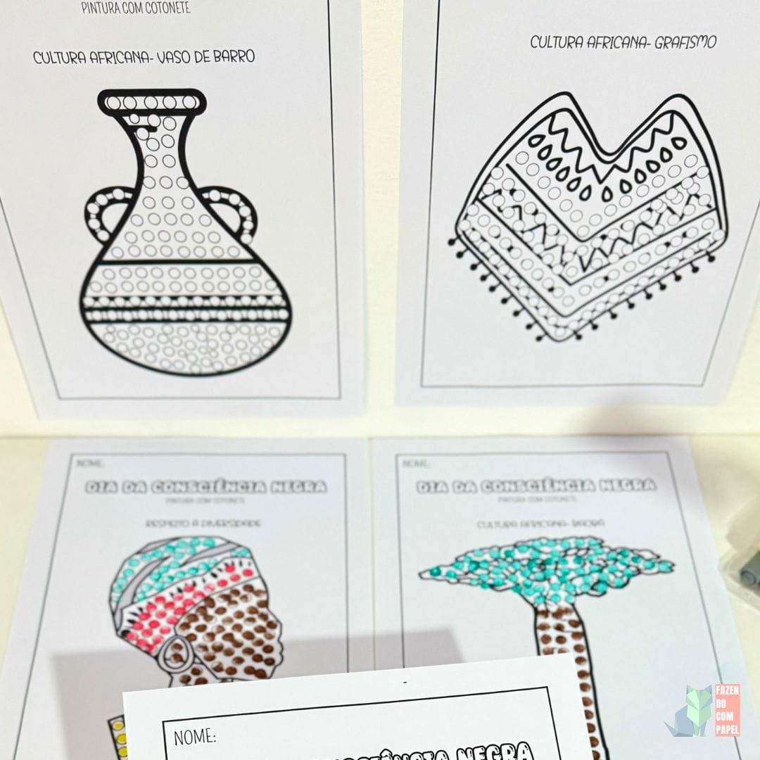 Pintura Cotonete Consciência Negra - Imagem 5