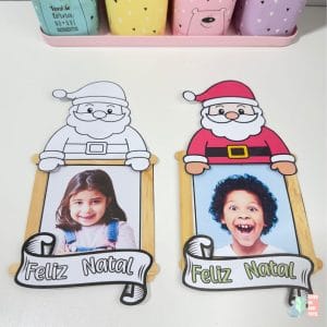 Porta Retrato Natalino com Palitos