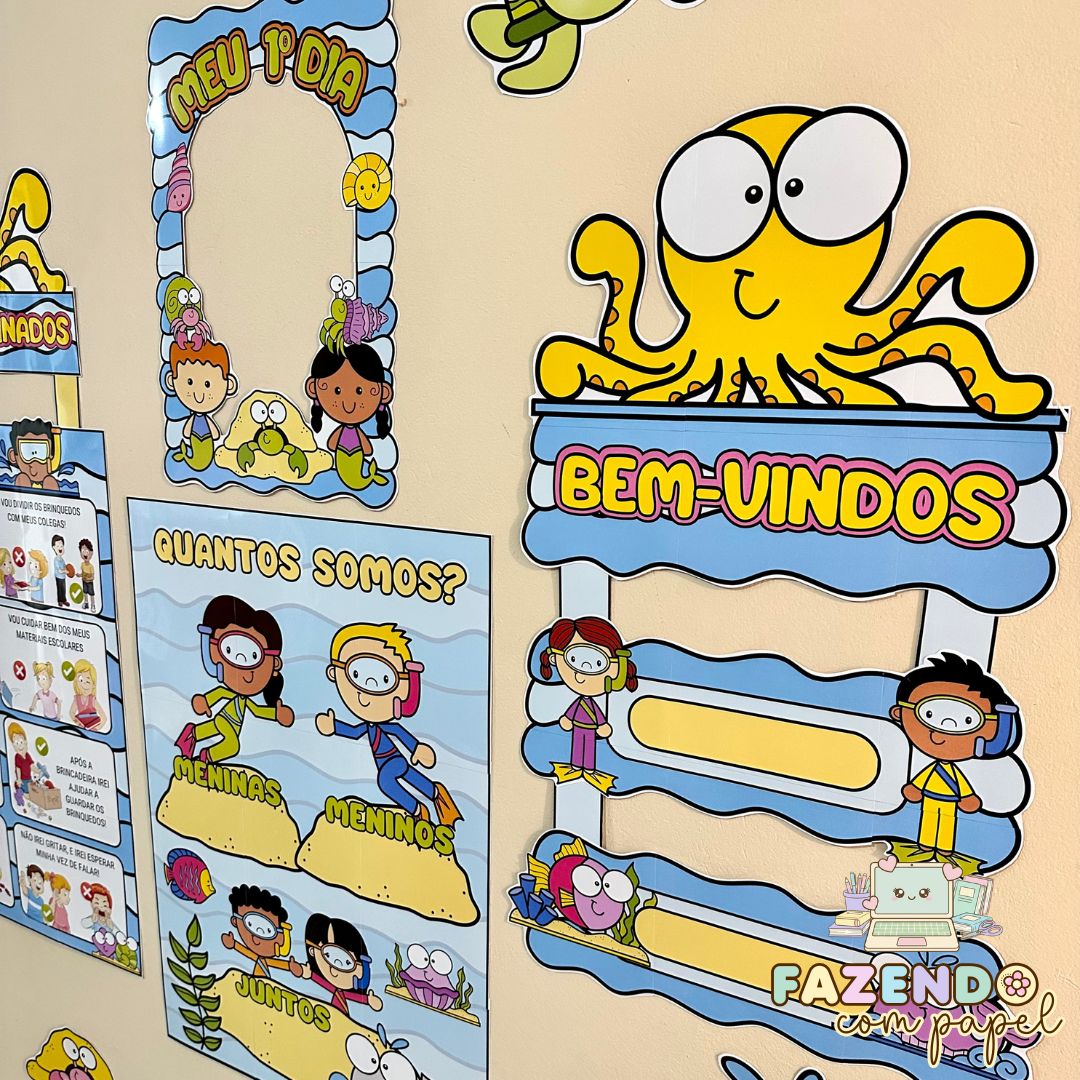 Kit Sala Fundo do Mar
