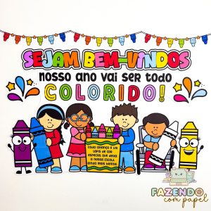 Painel Volta às Aulas Colorido