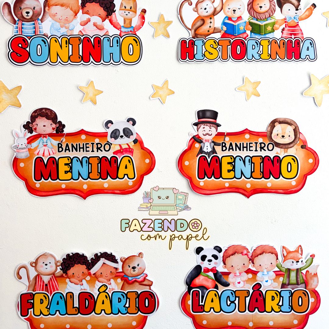 Kit Sala Circo Mágico dos Bichinhos - Imagem 11