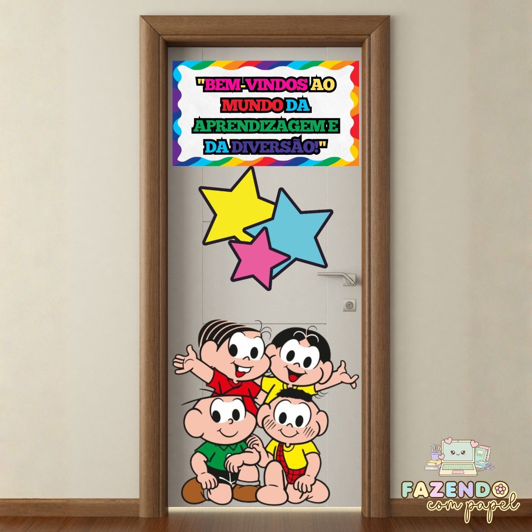 Painel de Porta Turma da Mônica