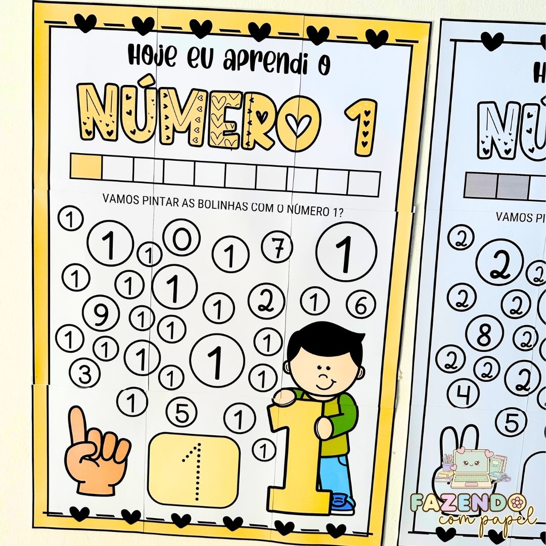 Cartaz Numerais de 1 a 10 - Imagem 3