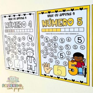 Cartaz Numerais de 1 a 10