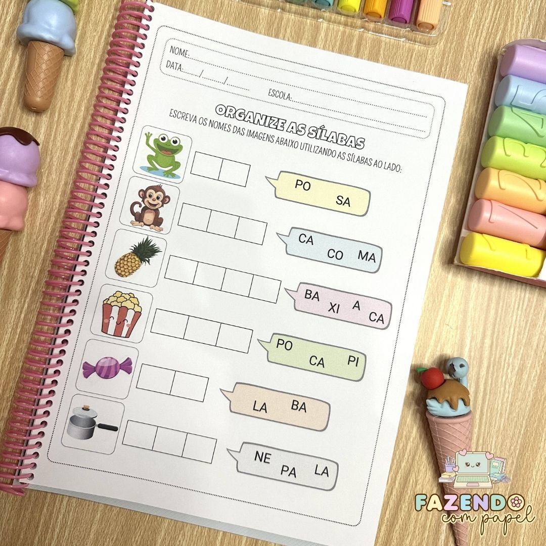 Organize as Sílabas - Sílabas Simples - Imagem 2