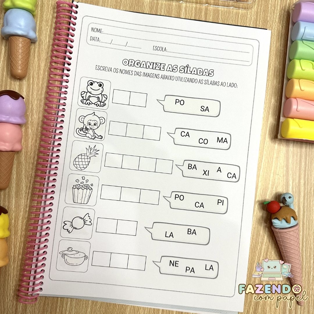Organize as Sílabas - Sílabas Simples - Imagem 5