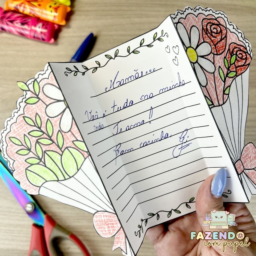 Cartão Dia das Mães - Buquê - Imagem 3