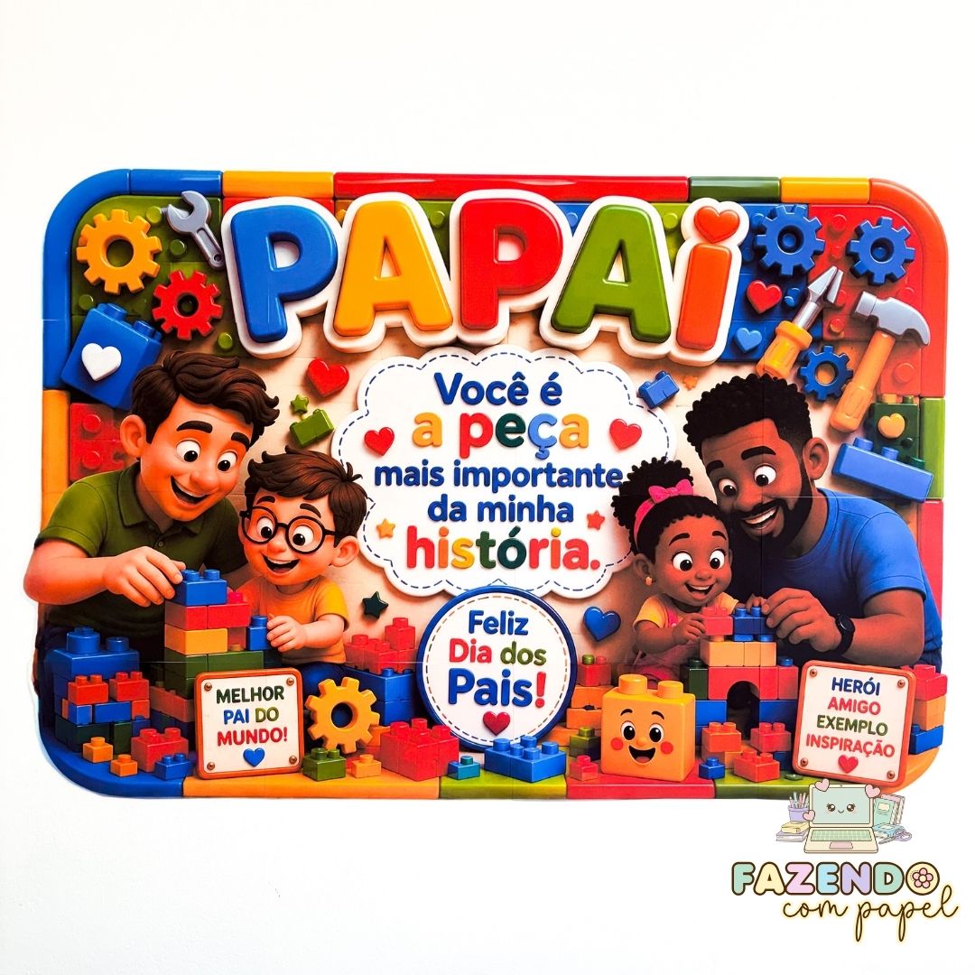 Papai A Peça Mais Importante (Painel + Cartão)