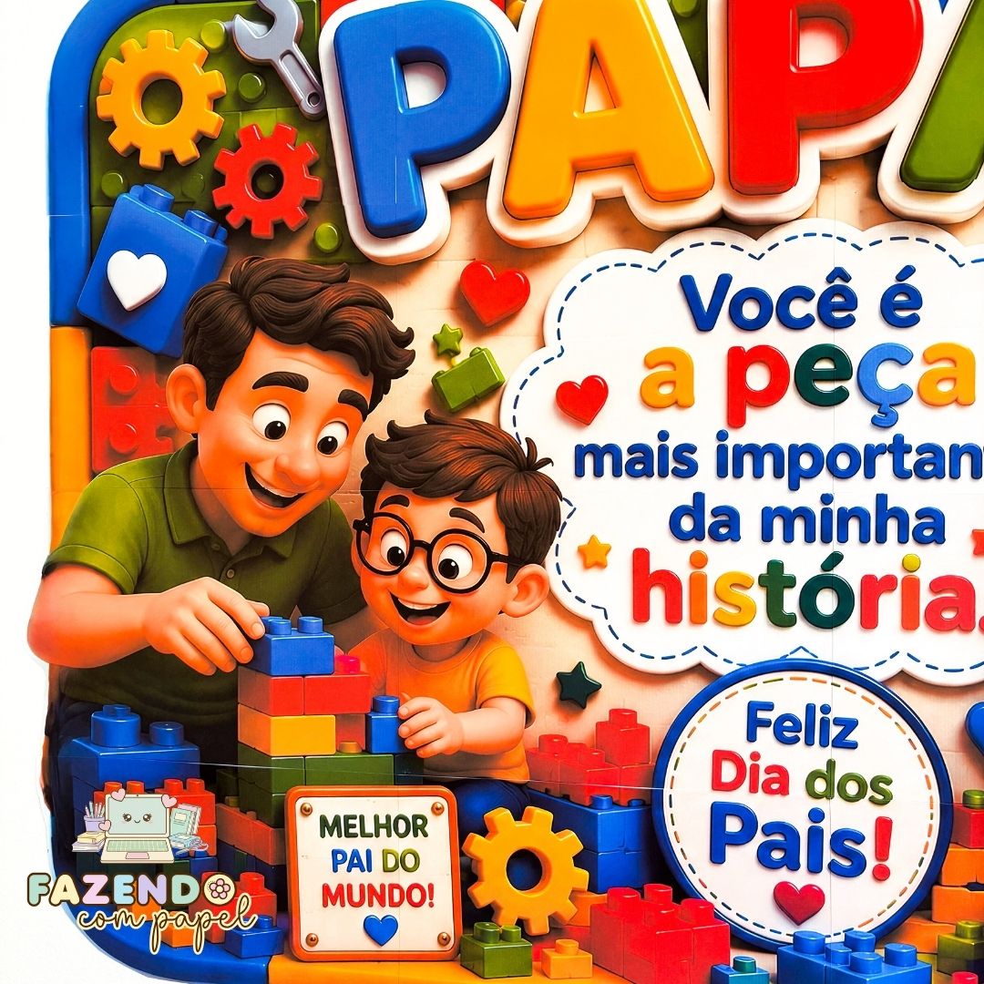 Papai A Peça Mais Importante (Painel + Cartão) - Imagem 4
