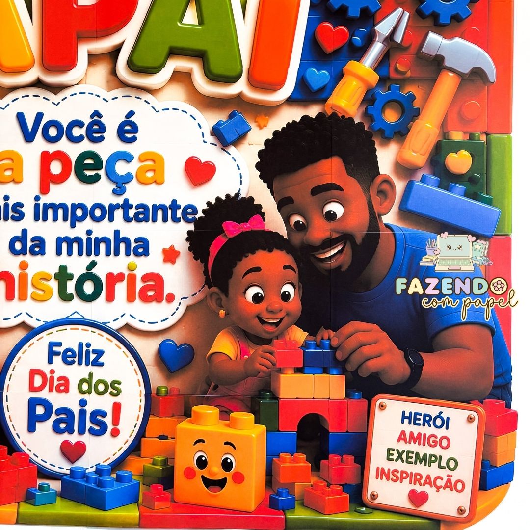 Papai A Peça Mais Importante (Painel + Cartão) - Imagem 5