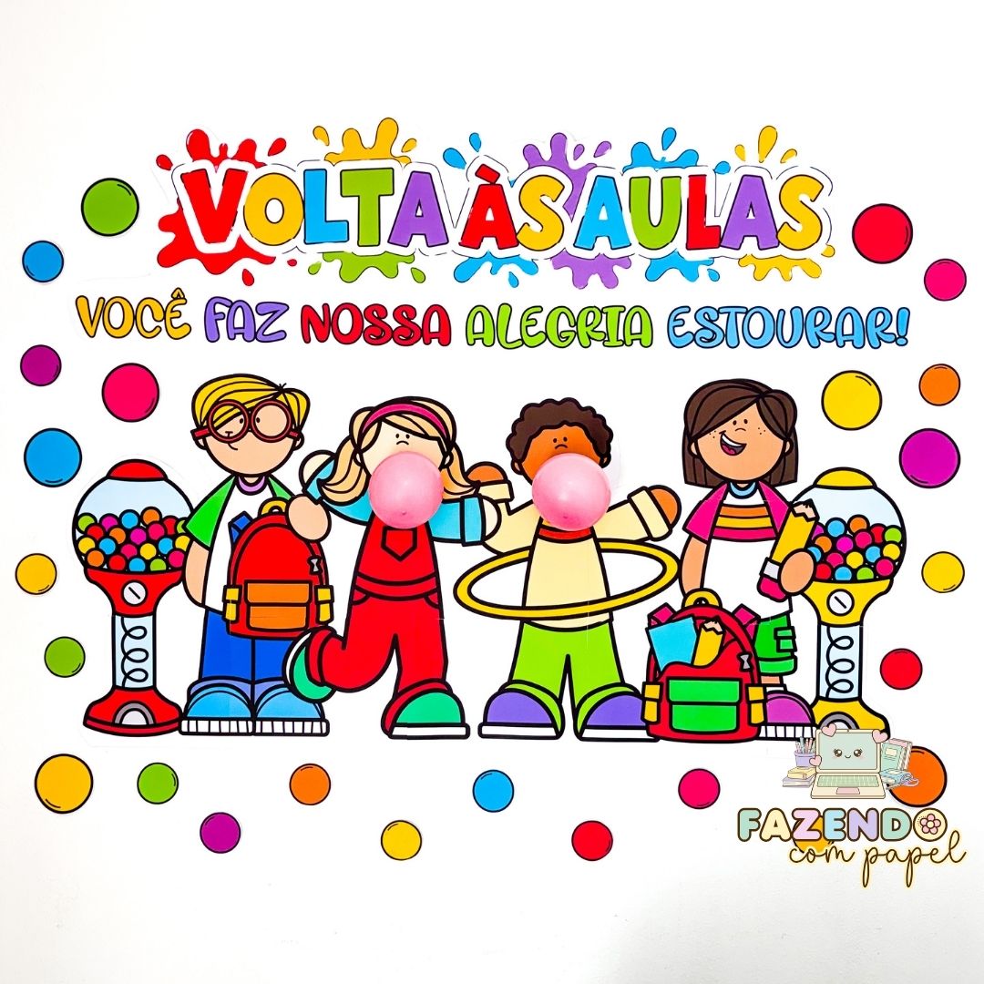 Painel Volta às Aulas Chiclete