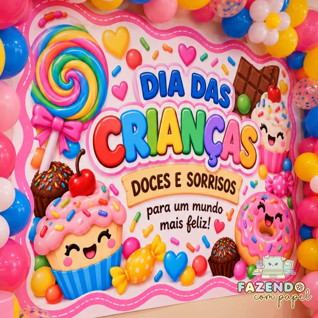 Kit com 5 Painéis Dia das Crianças - Imagem 4