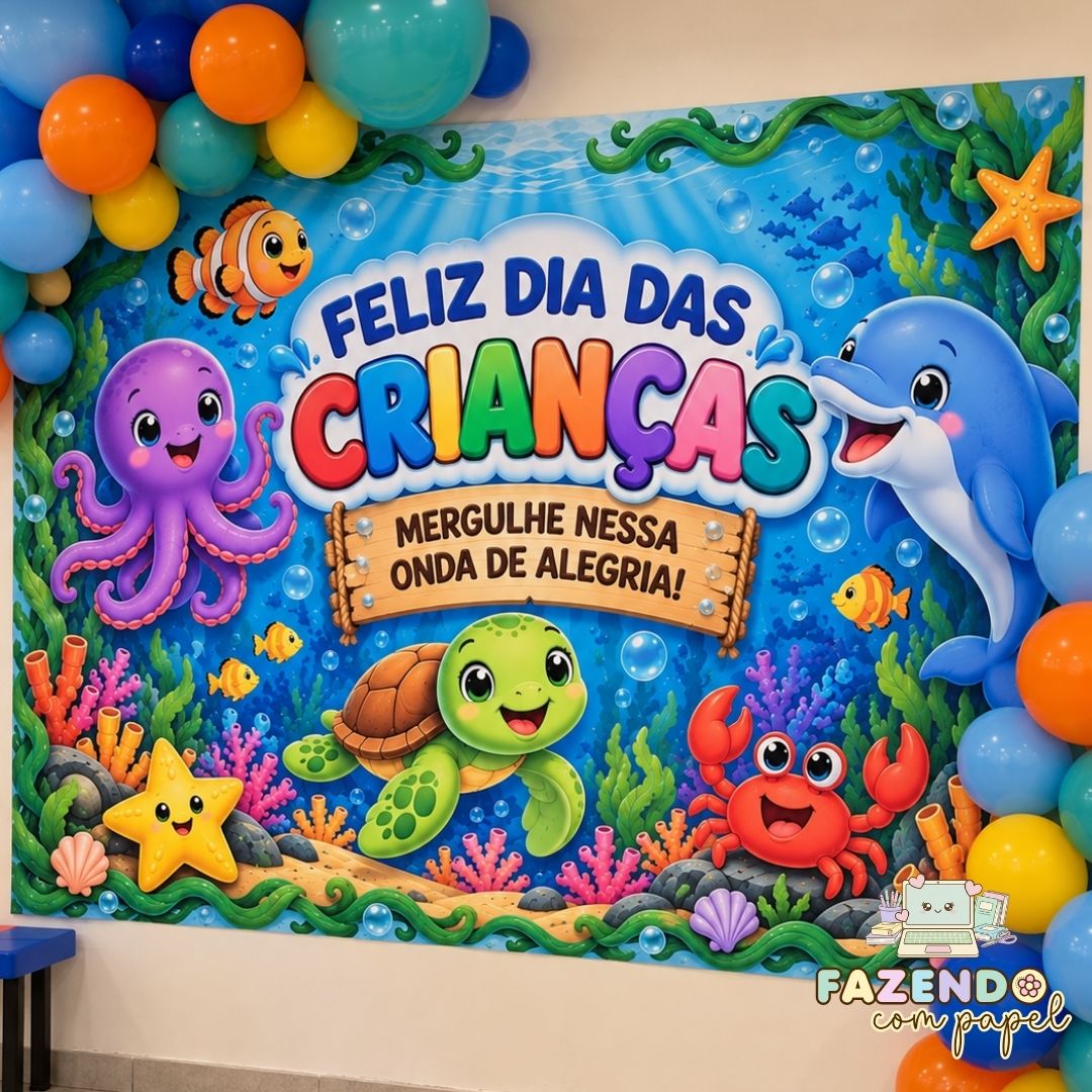 Kit com 5 Painéis Dia das Crianças - Imagem 5