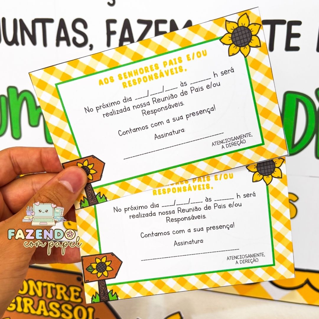 Kit Reunião de Pais - Girassol - Imagem 6